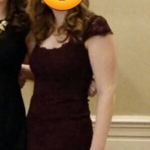 Purple Lace Cocktail Dress